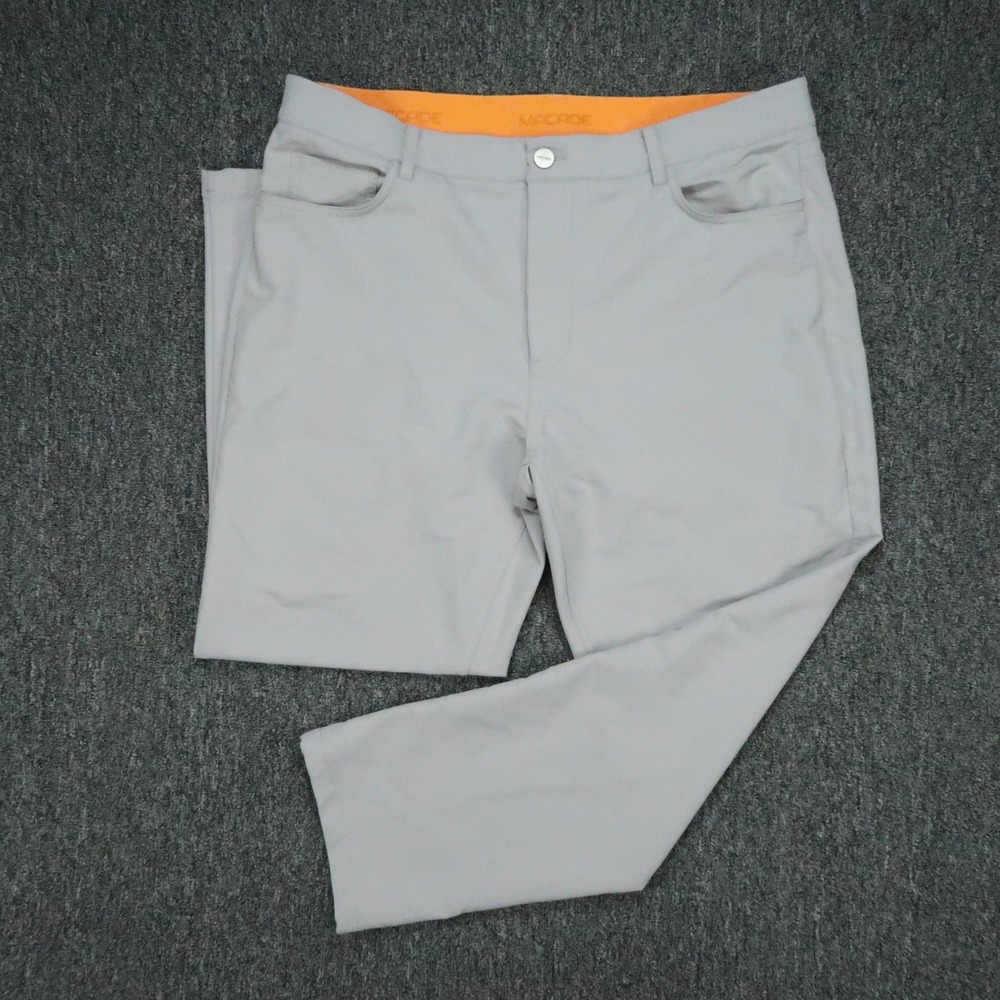 Macade Golf Pants Mens 36x28 Gray Slim 5 Pocket Performance Trouser